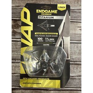 Endgame 100 Grain for Crossbow Broadhead, 3 Pack New